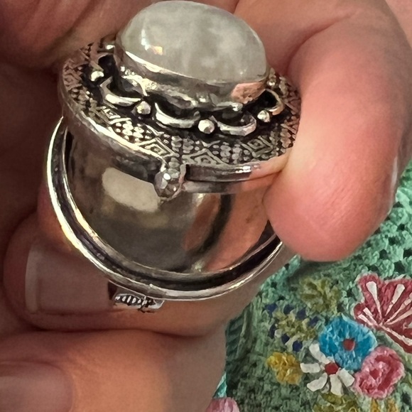🆕️ Secret Rainbow Moonstone sterling ring - 9 - Picture 6 of 10